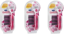 Schick Quattro for Women Women's Razor + 4 Blade Refills 4ct (3 Pack)