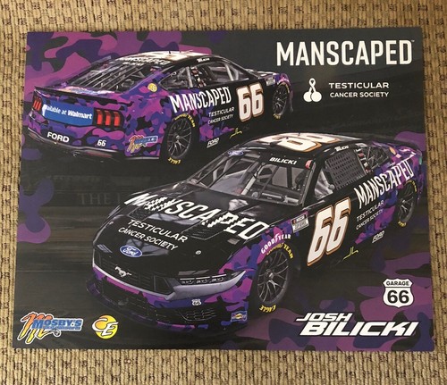 Nascar Driver #66 Josh Bilicki Manscaped 2025 Postcard