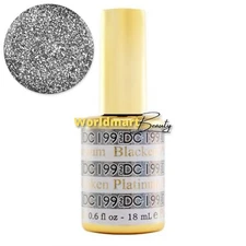 DND DC Gel Nail Polish Platinum 0.6oz-18ml Gel Color Platinum DC199- Blacken