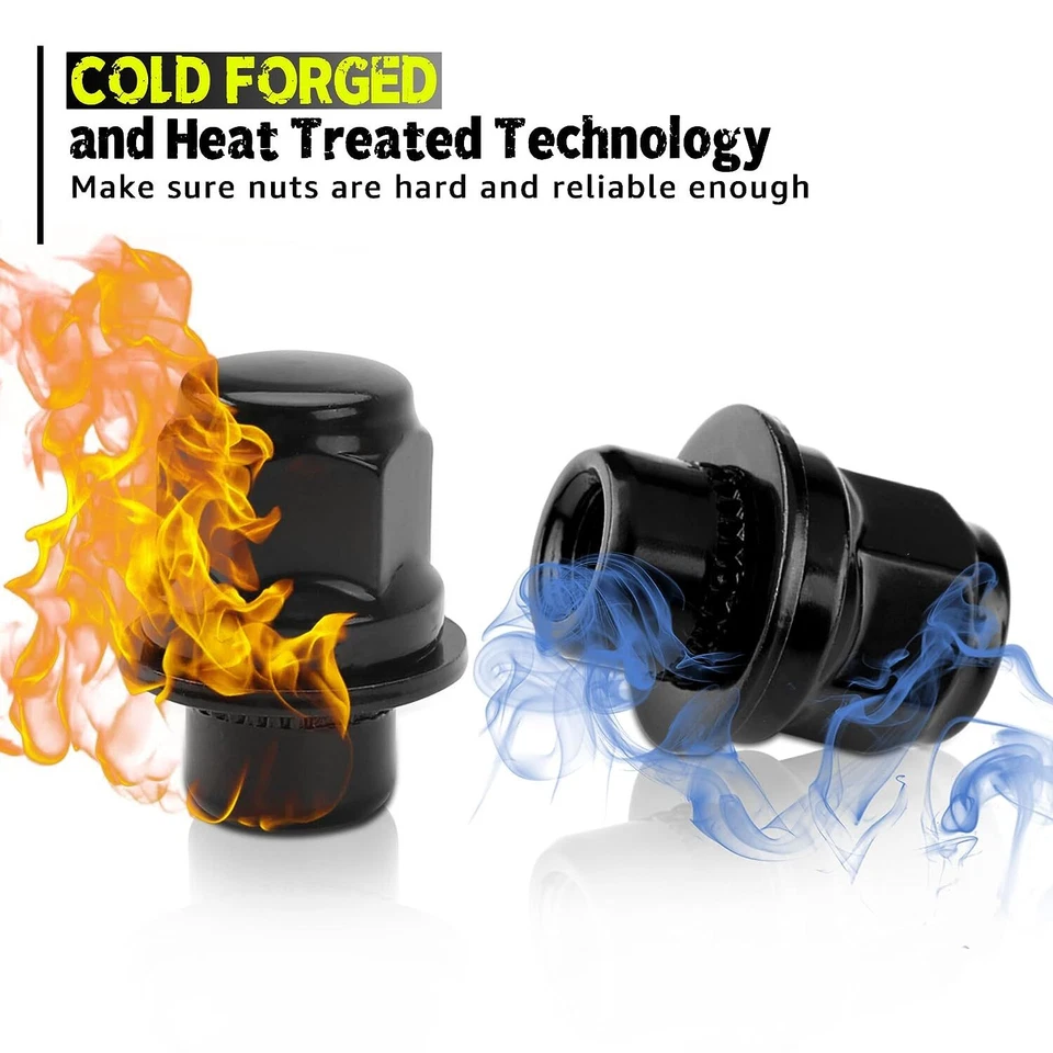 24 tuercas Mag 12x1,5 mm negras para Toyota Tacoma 1995-2017 2018 2019 2020 2021 Foto 4 de 4