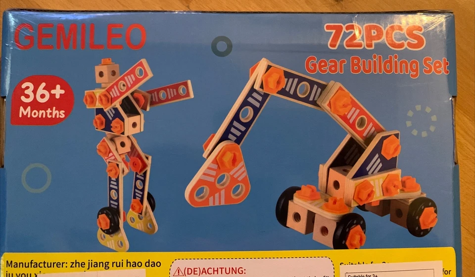 Gear Building Set Helicopter Learning Gemileo Building Set 72 Piece - Image 3 of 4