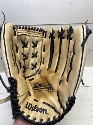 Gant De Softball Wilson A360 14 Pouces – Cuir Véritable – Marron Et Noir – Main Droite (RHT)