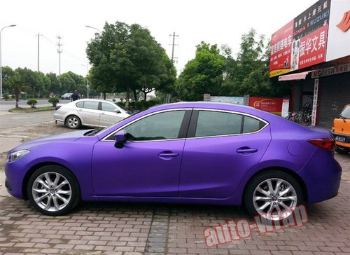 Whole Roll 65FT X 5FT Metallic Matte Chrome Purple Satin Vinyl Wrap Sticker AB - Picture 3 of 6