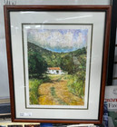 Framed Painting Landscape/cottage
