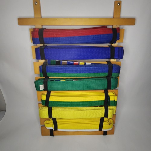 KidKraft Karate Belt Rack 17x23 , Martial Art Belt Rack With 7 Belts