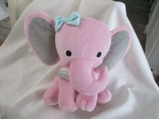 Bedtime Originals Twinkle Toes Pink Elephant Plush, Hazel 9" gray grey nwt new
