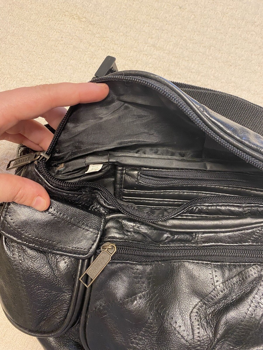 Retired Kanhwa Fanny Pack Black Black Leather Adjustable 12 Retired Kanhwa Fanny Pack Black Black Leather Adjustable 12