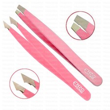 2 BEAUTY EYEBROW FACIAL HAIR REMOVING BEADING POINTED SLANTED TWEEZERS PINZETTEN