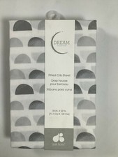 Just Born Dream Collection Gray Fitted Crib Sheet 28" x 52" NEW 