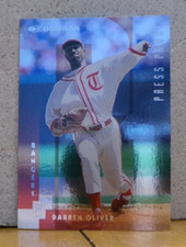 BASEBALL CARD DONRUSS RARE PRESS PROOF 1 OF 2000 DARREN OLIVER TEXAS RANGERS