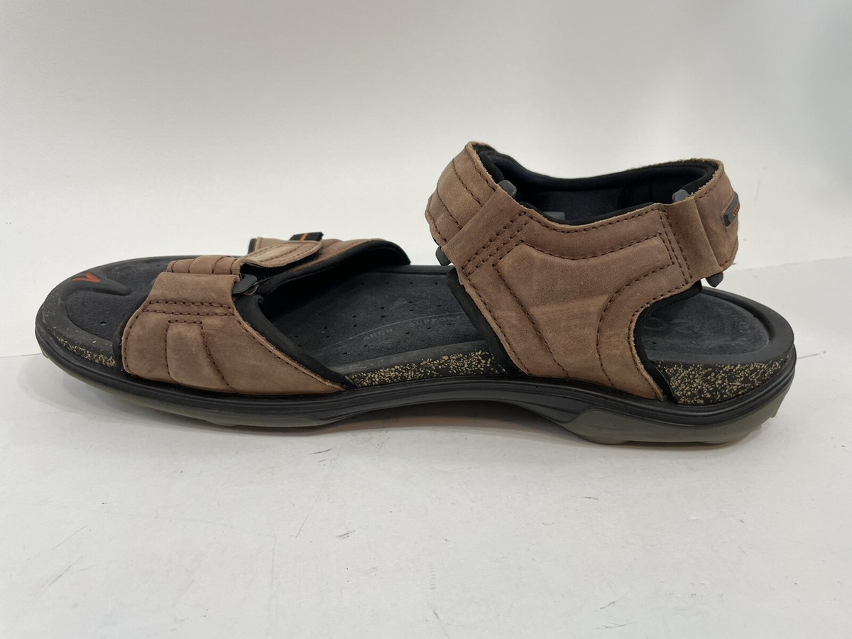 ECCO Men\'s Brown Leather Strappy Walking‎ Sandals Size 47 13 US Amazon.com | ECCO Mens Offroad 822184 Nubuck Mocha Sandals 6  main image 4