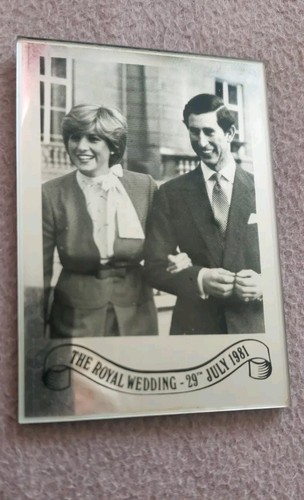 The Royal Wedding Of Charles & Diana Small Picture Mirror 1981 In Wallet