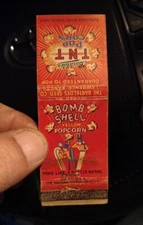 Vintage Barteldes TNT Popcorn Lawrence, Kansas Advertising Matchbook Cover Used