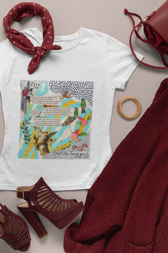 Cupid's kiss poem I love you collage Unisex Garment-Dyed T-shirt various colors - Picture 8 of 61