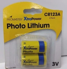 QTY-2 Promaster Xtrapower Photo Lithium Batteries CR123A 
