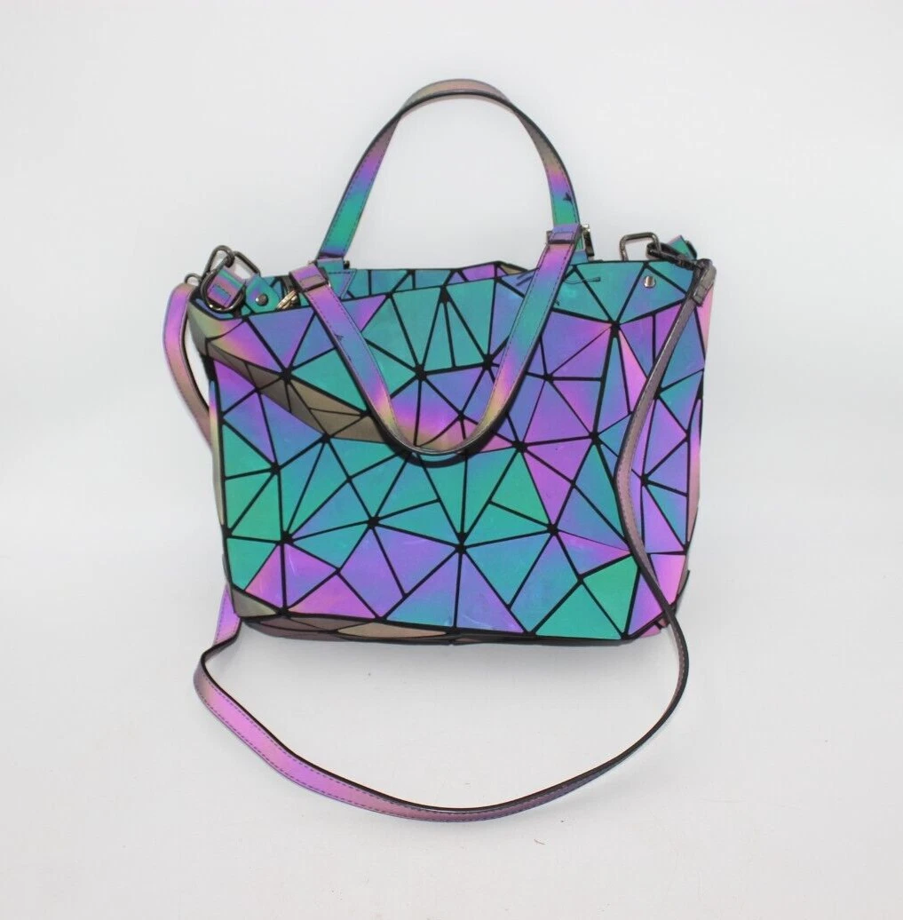 Geometric Luminous Backpack Holographic Reflective Bag - Temu