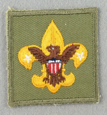 1955-1964 Tenderfoot Scout Rank Patch Coarse Twill Gauze Back Type 7A [MA462]