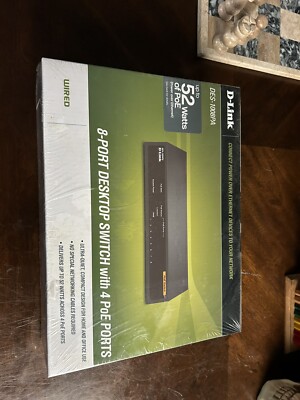D-Link DES-1008PA 8-Port 10/100 Unmanaged Metal Desktop Switch with 4 PoE Ports