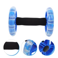 Double Ab Roller Two Slip Core Wheels Fitness Lose Weight Equipment Blue