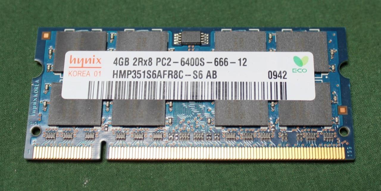 4GB PC2-6400 Hynix Laptop RAM
