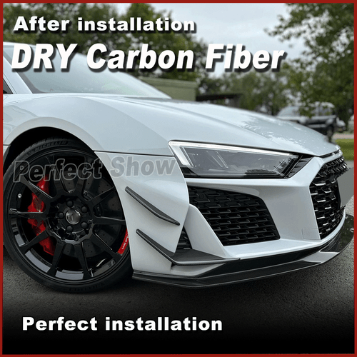 Alerón divisor de aletas de carbono Canards para Audi R8 V10 GT DRY - Imagen 4 de 12