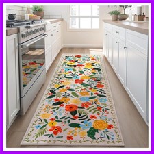 Hallway Runner Rug Washable 2'x6' Non Slip Kitchen Rug with Rubber Backing So...