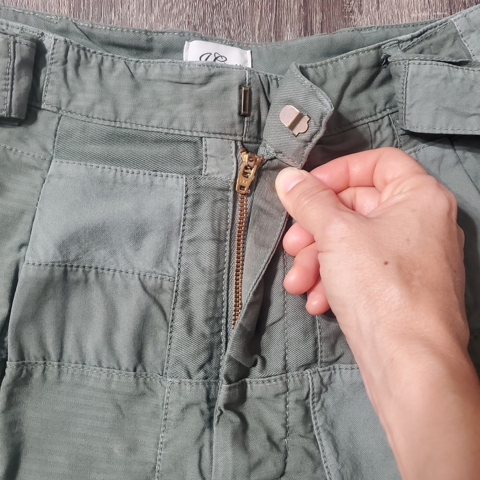 J.Crew Size 2, D-ring Patchwork Short Cuffed Pre-… - image 6