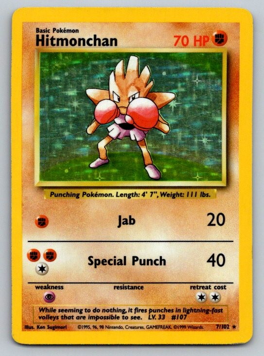 Hitmonchan Base Set 007/102 MP