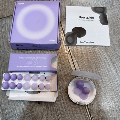 Loop Dream   Silicone/Memory Foam Earplugs for Sleep Comfort OPEN BOX