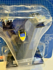 NEW 1988 Galoob Micro Machines Trophy Series Blue Stand 3 Vehicles Sealed Rare