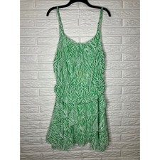 Diane von fursenburg x target green white zebra print dress women's size XXL new