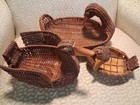 Trio of wicker ducks. Great condition. — photo 1