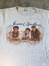 Jonas Brothers World Tour 2009 shirt white cotton remake all sizes PA10250
