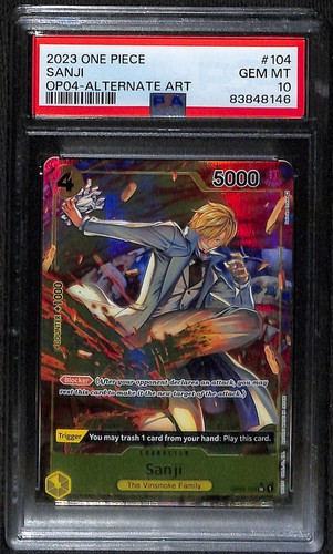 Sanji (Alternate Art) graded PSA 10 for sale on eBay