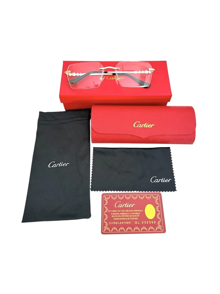 Cartier NEW Clear Lens Sunglasses In Box/Clear Sunglasses FREE SHIPPING - Image 2 of 4