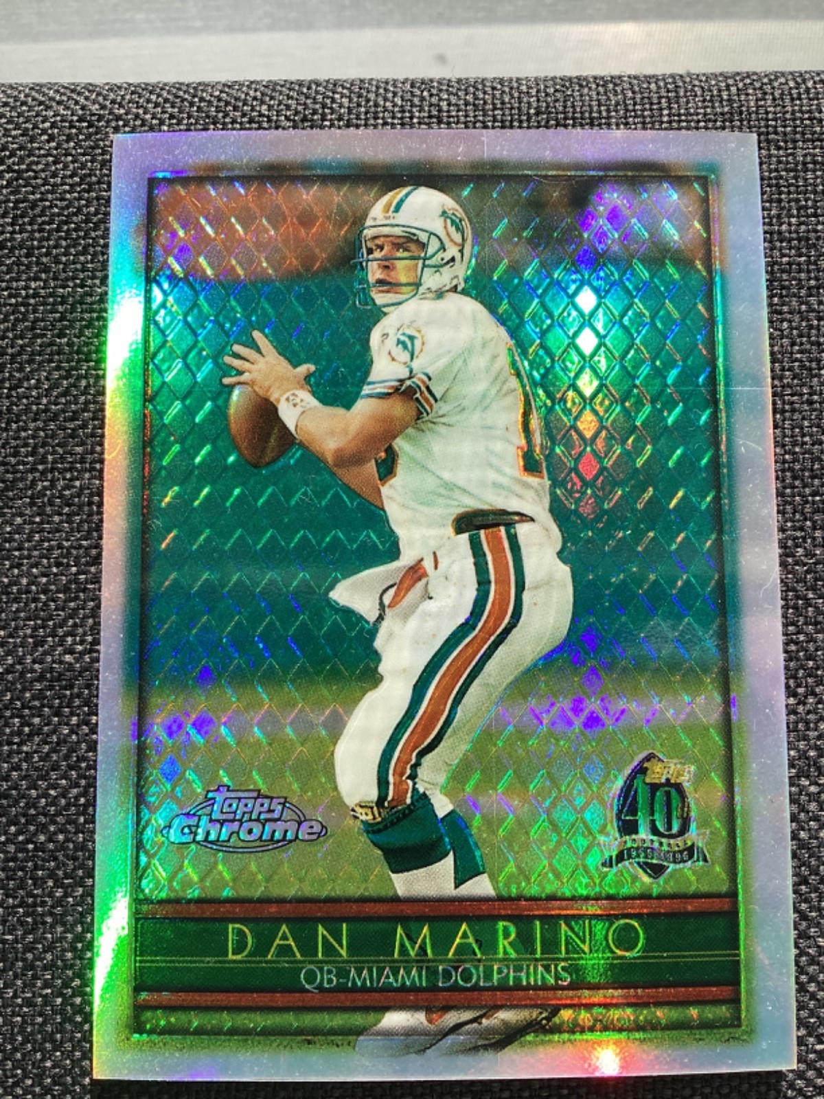 1996 TOPPS - CHROME - DAN MARINO # 142 - REFRACTOR MIAMI DOLPHINS. BUMBLBEETUNA
