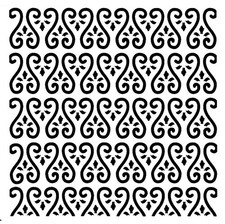 Really Great Stencils, Floral Scrolls Stencil, 5x5", Background, Vintage Borders