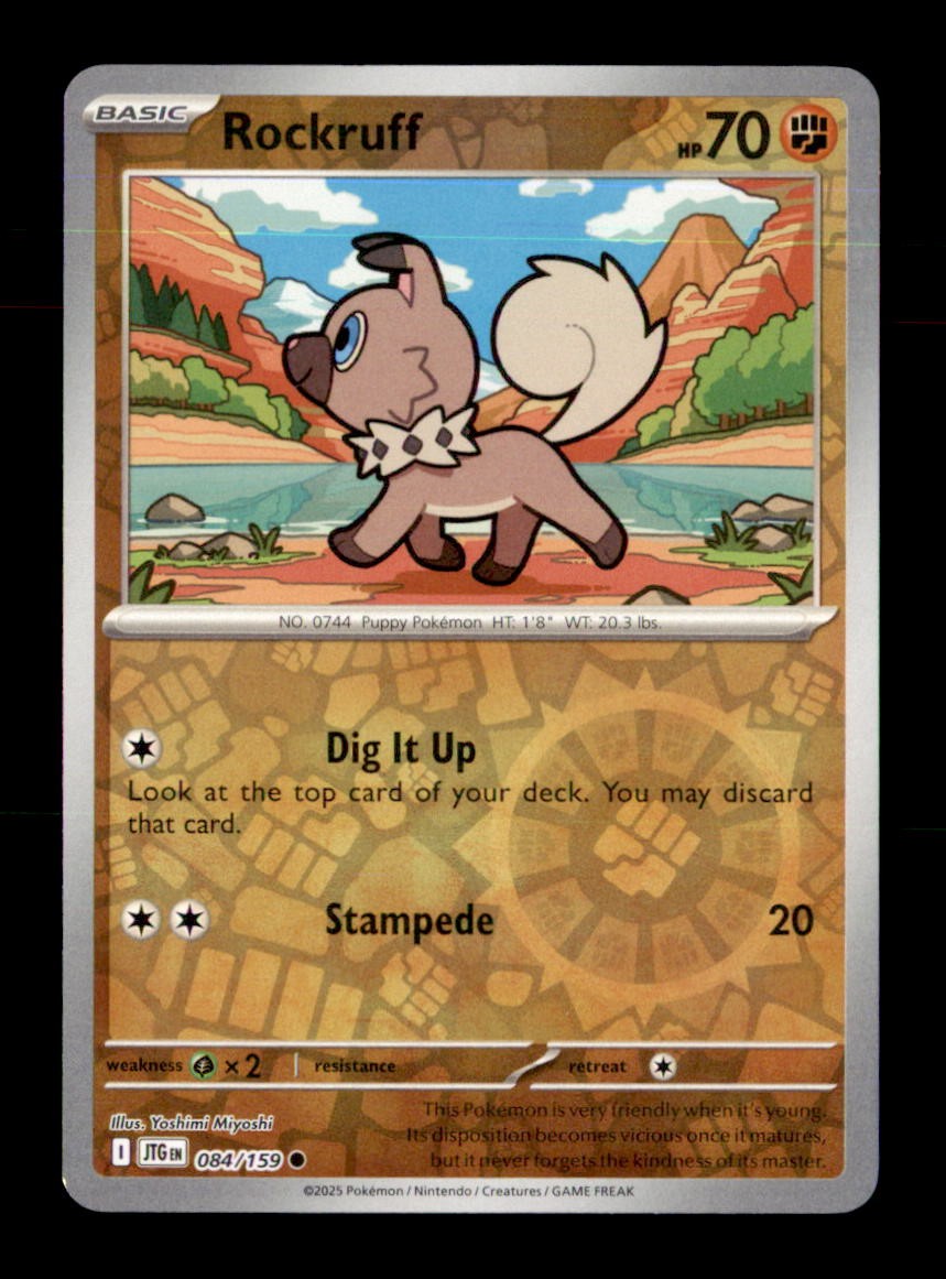 Rockruff 084/159 Common Journey Together Pokemon Reverse Holo Near Mint