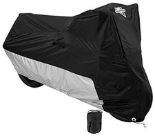 Deluxe Motorcycle Cover, Vents, Heat Shield, Windshield Liner, XX-Large Black