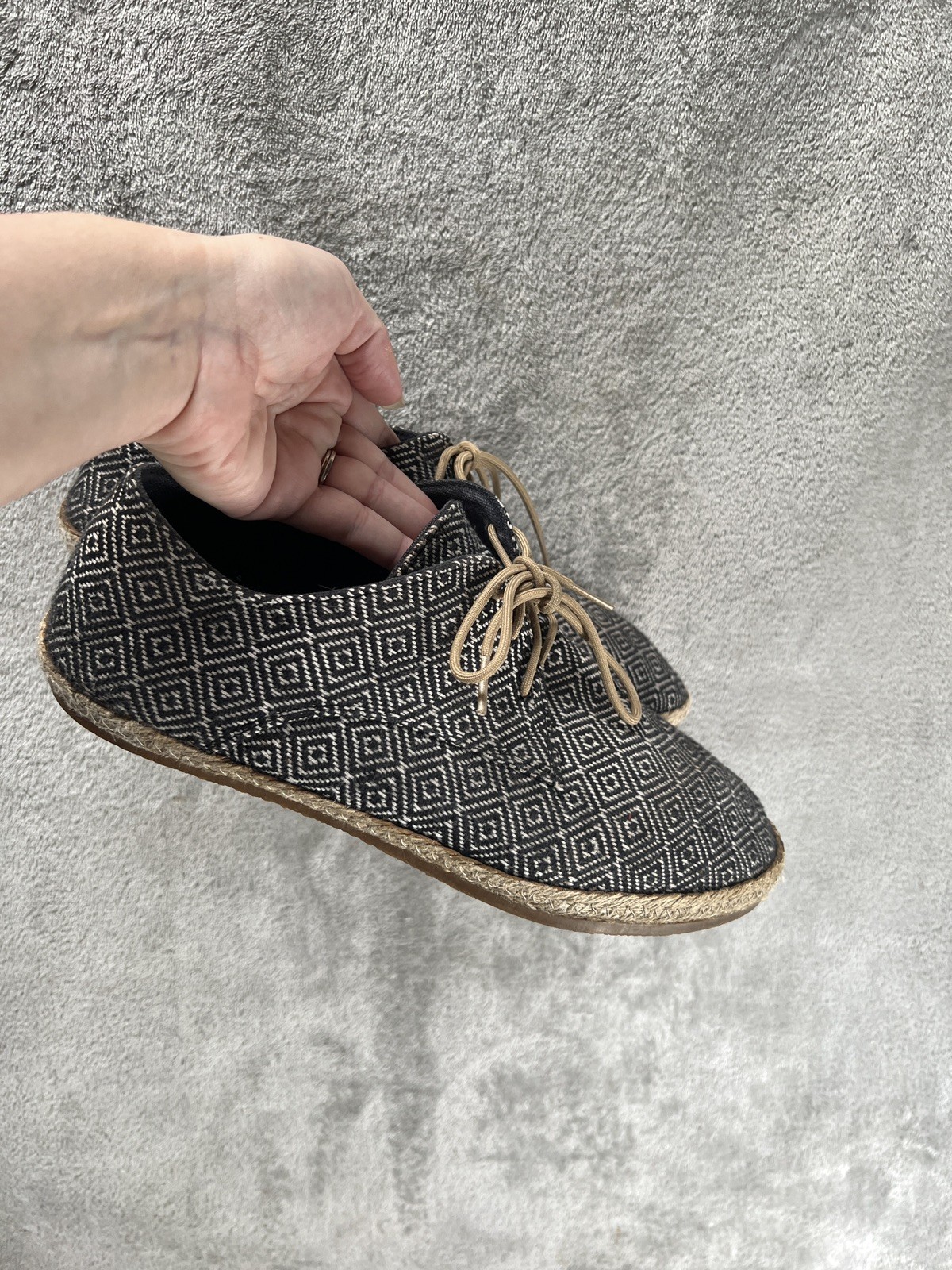 SAOLA Scarpe sneakers Patara uomo 11 nero e bianco tessuto Nomad Derby suola gomma canapa