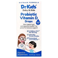 Baby  Kids, Probiotic Vitamin D Drops, 0.5 fl oz 15 ml 