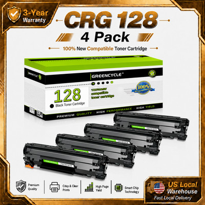 4 x High Yield Toner Cartridge CRG128 Replacement For Canon128 Fit Faxphone L190
