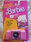 Vintage 1987 Mattel Barbie Doll Action Accents Pink Stereo Record Player NEW