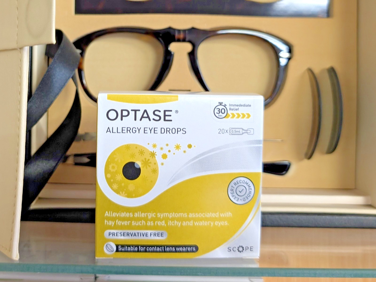Optase Hayfever eye drops for Red, itchy watery eyes, conjunctivitis allergies