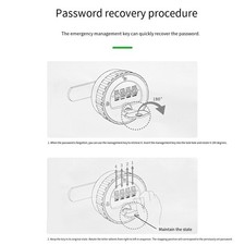 Waterproof Password Lock for Drawers with Backup Key and Simple Code Setting