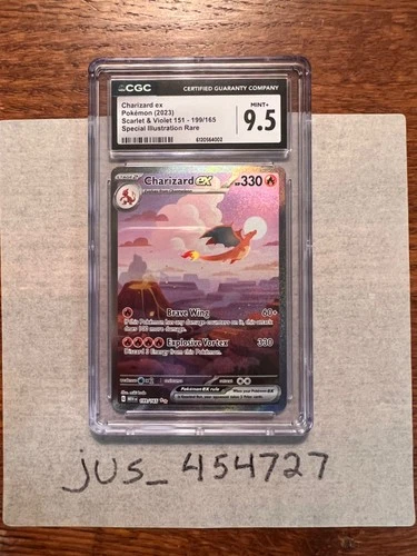 CGC 9.5 MINT+ ✨ - Charizard ex 199/165 SV 151 Special Illustration Rare psa 9.5
