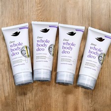 Lot of 4 Dove Whole Body Deodorant Cream Coconut  Vanilla Odor Control