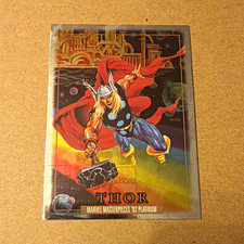 SkyBox Marvel Masterpieces '92 Platinum Thor #92 Holofoil Card NM condition