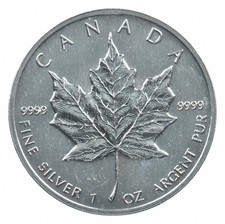 Better Date - 1999 Canada 5 Dollars - 1 Oz Maple Leaf World Coin- Silver *970