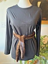 GORGEOUS VTG MINK TIE - NARROW NATURAL MINK-ELEGANT LOOK 48" LONG, VERSATILE